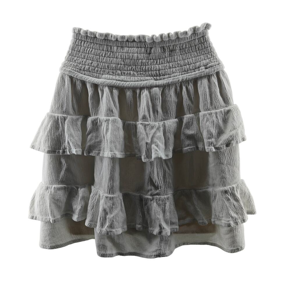 Aeropostale High Waisted Ruffle Skortt White Womens Large